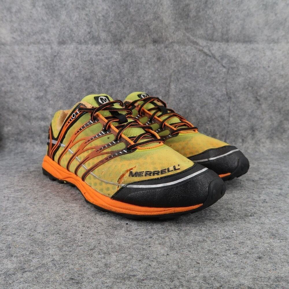 Merrell Shoes Mens 9 Athletic Trail Running Mix Master Lime Zest Sport Outdoor